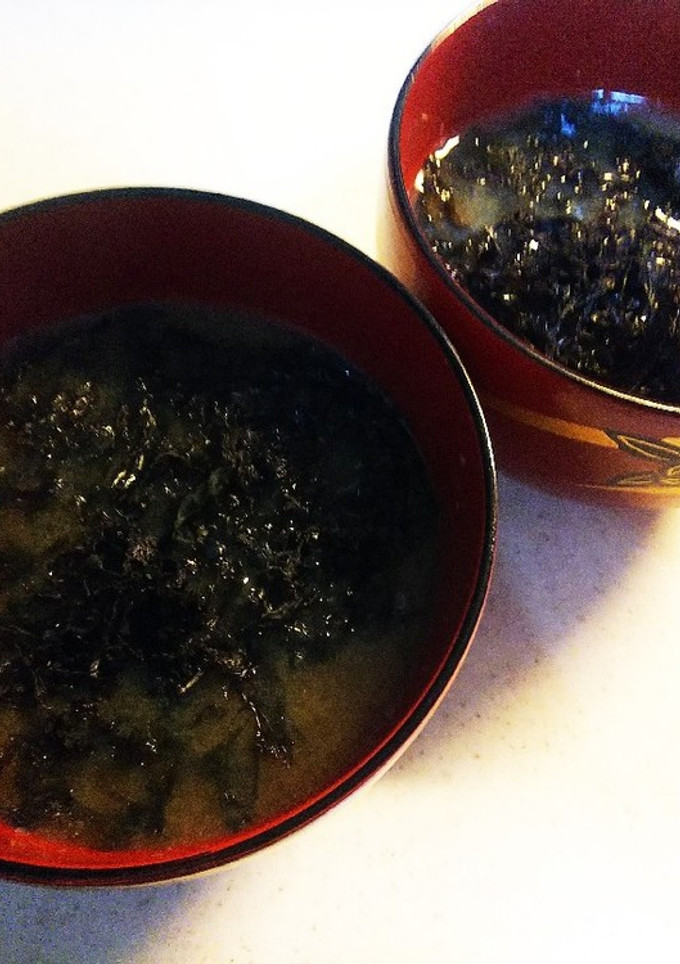 冷凍あさりとあおさのりの味噌汁で疲労回復-レシピのメイン写真