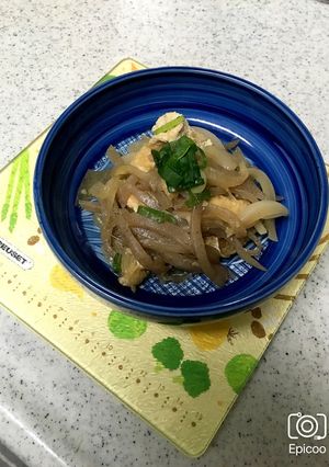 新玉ねぎと糸こんにゃくの煮物-レシピのメイン写真
