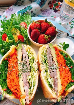 低糖質！蒸し豚の油揚げサンド(動画有-レシピのメイン写真