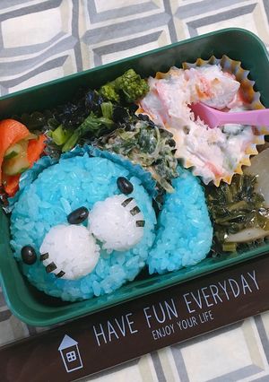 青いよ!ぼのぼのキャラ弁♪-レシピのメイン写真