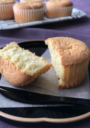 しっとりふんわりカステラ風〜カップケーキ-レシピのメイン写真
