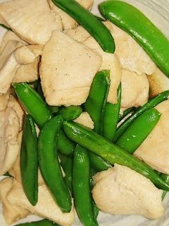 むね肉とスナップえんどうのあっさり炒め-レシピのメイン写真