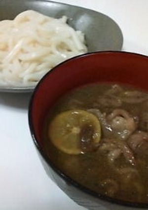 簡単つけ麺　鴨うどん-レシピのメイン写真