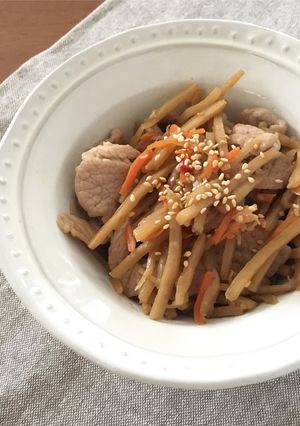 ローソンパウチ惣菜で☆ボリュームきんぴら-レシピのメイン写真