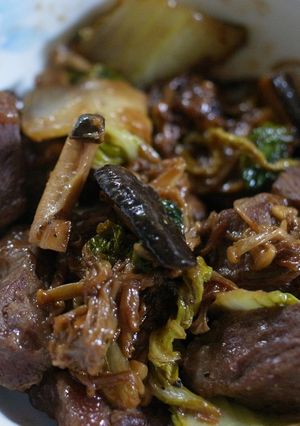牛肉と白菜しいたけのオイスターソース炒め-レシピのメイン写真