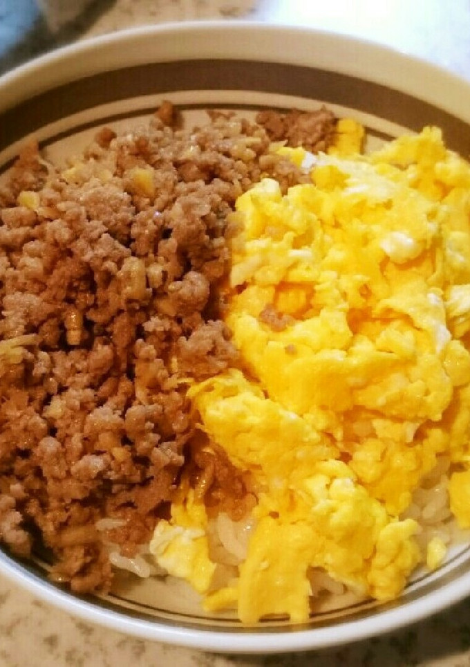 二色丼用の甘辛い豚そぼろ-レシピのメイン写真