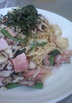 ベーコンとほうれん草の和風ペペロンチーノ-レシピのメイン写真
