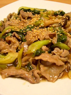 ご飯がすすむ!豚肉と青梗菜の柚子胡椒炒め-レシピのメイン写真