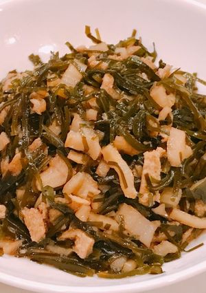 切り昆布と蓮根、油揚げの甘辛炒め煮！-レシピのメイン写真