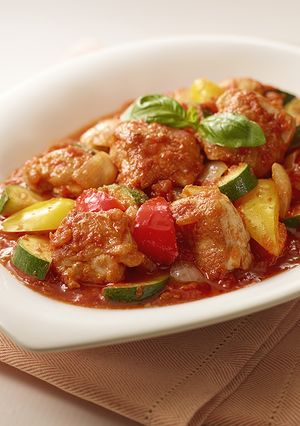 簡単！彩り野菜と鶏肉のトマト煮-レシピのメイン写真