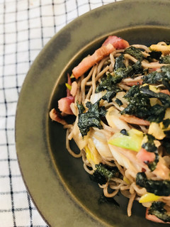 お蕎麦で マヨパスタ-レシピのメイン写真