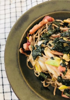 お蕎麦で マヨパスタ-レシピのメイン写真
