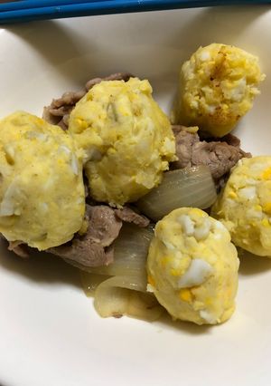 マッシュポテトと豚肉の炒め-レシピのメイン写真