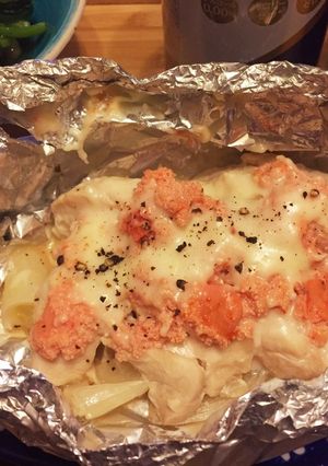 ささみの明太チーズホイル焼き-レシピのメイン写真