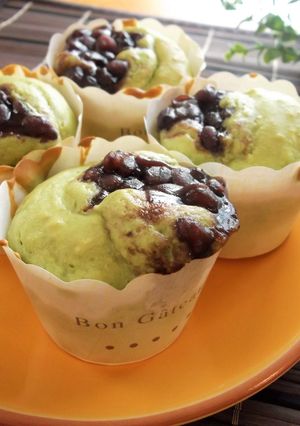こぼれあんこ抹茶マフィン-レシピのメイン写真