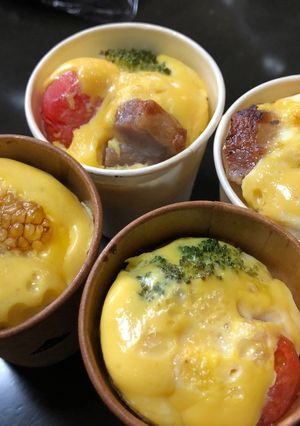 玉名横島トマトの簡単カップオムレツ-レシピのメイン写真