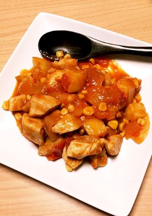 コクあり！鶏肉と新じゃがのガリトマ煮-レシピのメイン写真