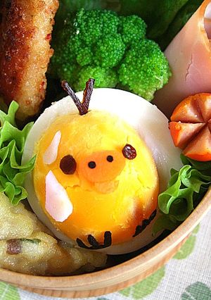 ゆで卵deキイロイトリ♪キャラ弁のおかず-レシピのメイン写真
