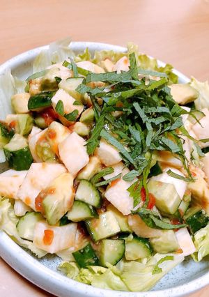 アボカドと長芋の梅醤油サラダ-レシピのメイン写真