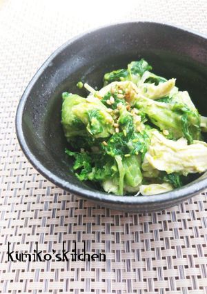 菜の花とササミのわさびマヨ和え-レシピのメイン写真