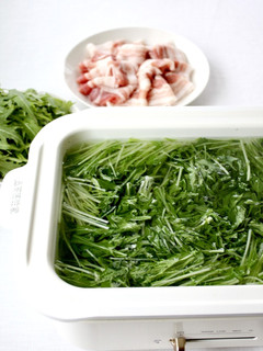水菜と豚肉だけ!我が家の【はりはり鍋】-レシピのメイン写真