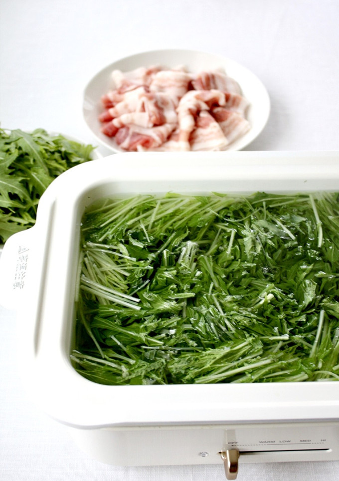 水菜と豚肉だけ！我が家の【はりはり鍋】-レシピのメイン写真