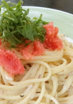 サバ缶、明太子のパスタ．豆乳を投入！-レシピのメイン写真