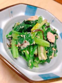 ほうれん草のツナマヨ昆布和え♡-レシピのメイン写真