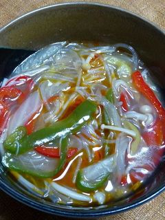 春雨と細切り野菜の中華スープ-レシピのメイン写真