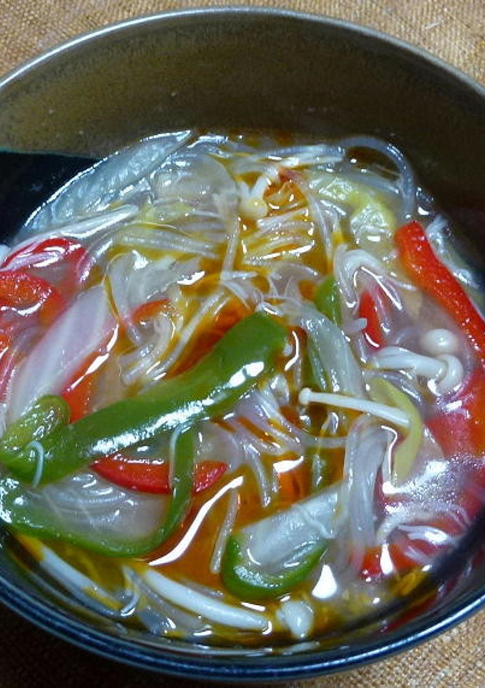 春雨と細切り野菜の中華スープ-レシピのメイン写真