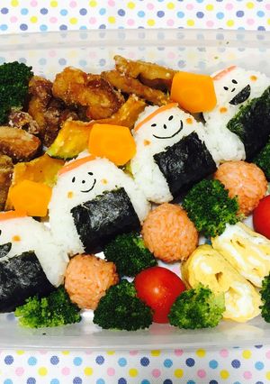 おにぎりで！応援キャラ弁-レシピのメイン写真