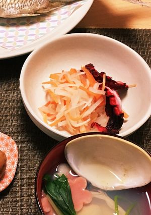 お食い初めメニュー③たこ入り紅白なます-レシピのメイン写真