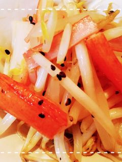 レンジだけ!もやしとかにかまのサラダ-レシピのメイン写真