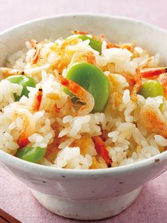 そら豆と干しエビの炊込みご飯-レシピのメイン写真