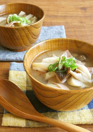 旨味ＵＰ☆きのことベーコンのみそ汁-レシピのメイン写真
