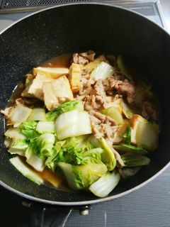 白菜、豚肉、厚揚げの炒め煮-レシピのメイン写真