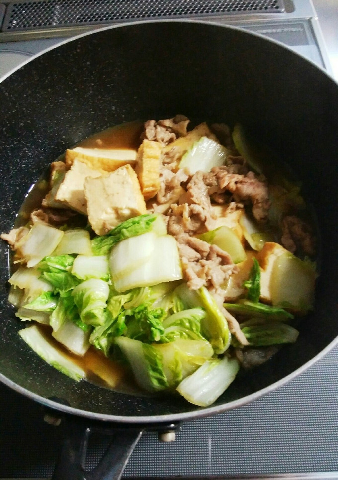 白菜、豚肉、厚揚げの炒め煮-レシピのメイン写真