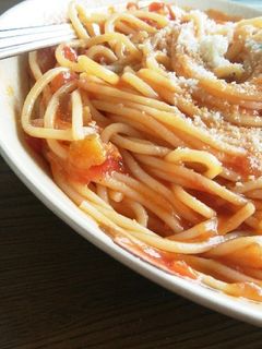 ナスの簡単トマトスパ-レシピのメイン写真