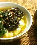 生きくらげと花わさびのお茶漬け