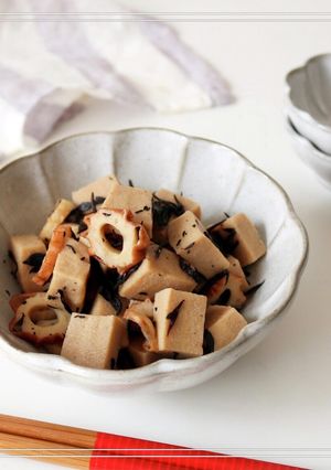 高野豆腐とひじきの煮物-レシピのメイン写真