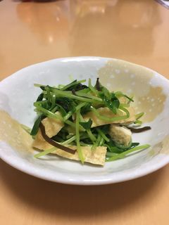 豆苗とうすあげの塩昆布和え-レシピのメイン写真