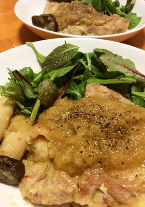 醤油玉葱ソースの鶏もも肉ソテー-レシピのメイン写真