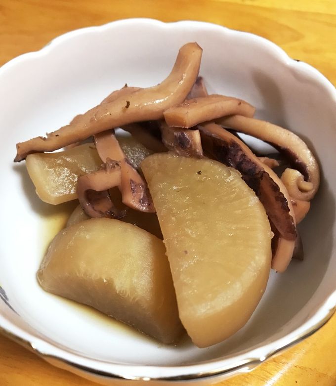 コストコの冷凍焼きイカでイカ大根-レシピのメイン写真
