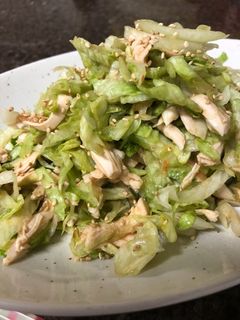 ササミとレタスの梅肉和え-レシピのメイン写真