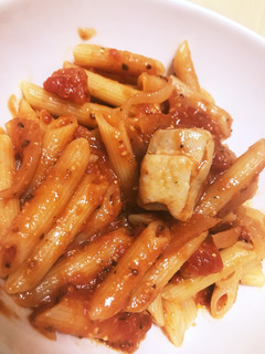 パスタに♡鶏肉とトマトのマスタードソース-レシピのメイン写真