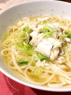 鯛のあら☆極上スープで絶品うどん-レシピのメイン写真