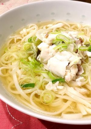 鯛のあら☆極上スープで絶品うどん-レシピのメイン写真