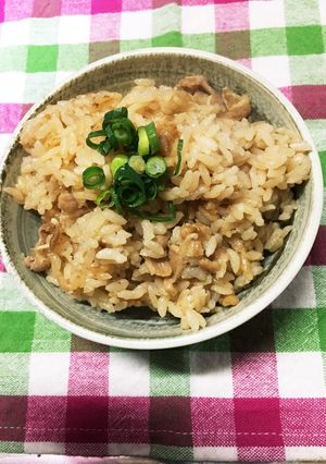 美味い！ガーリックと牛肉の炊き込みご飯！-レシピのメイン写真
