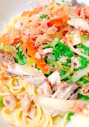 ブリのバター醤油パスタが意外とイケる！！-レシピのメイン写真