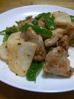 鶏肉と長芋の粒マスタード炒め-レシピのメイン写真